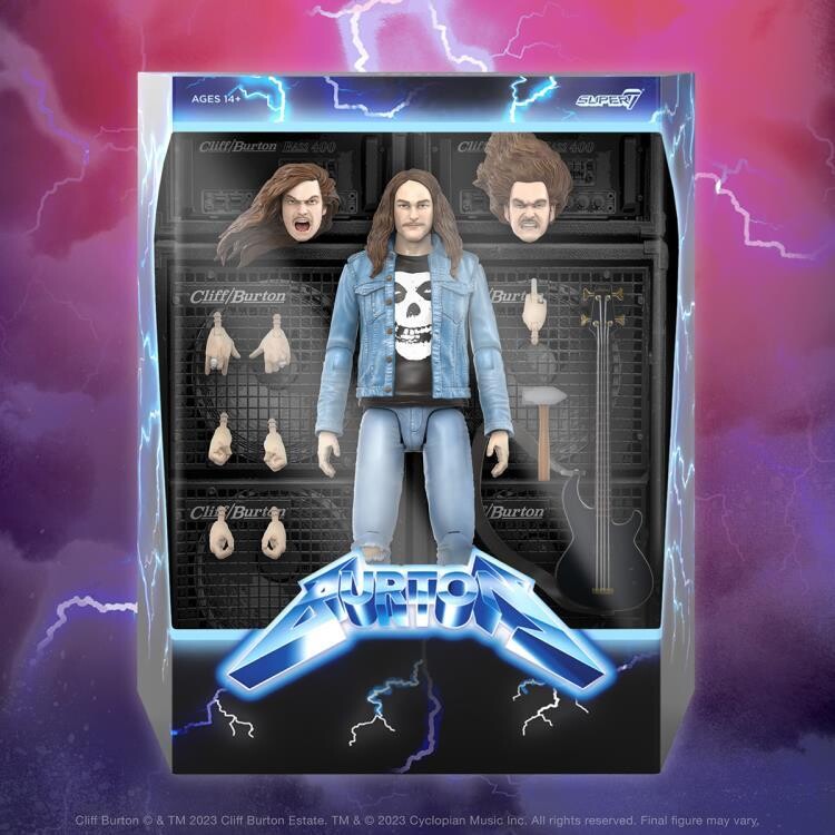 Super7 METALLICA ULTIMATES! Wave 1 Figure - Cliff Burton 7" Scale Action Figure
