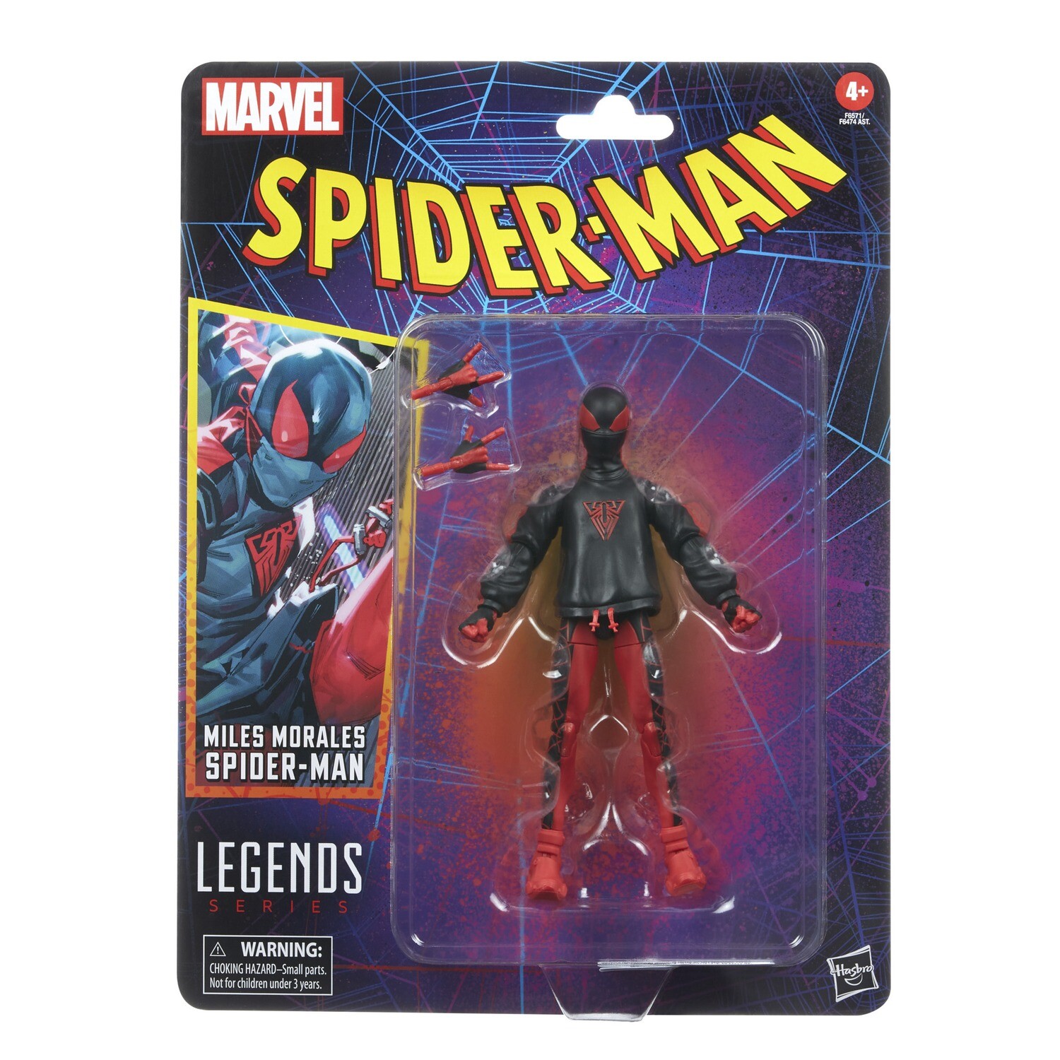 Marvel Legends 6" Spider-Man Retro Wave 3 Miles Morales Spider-Man Action Figure