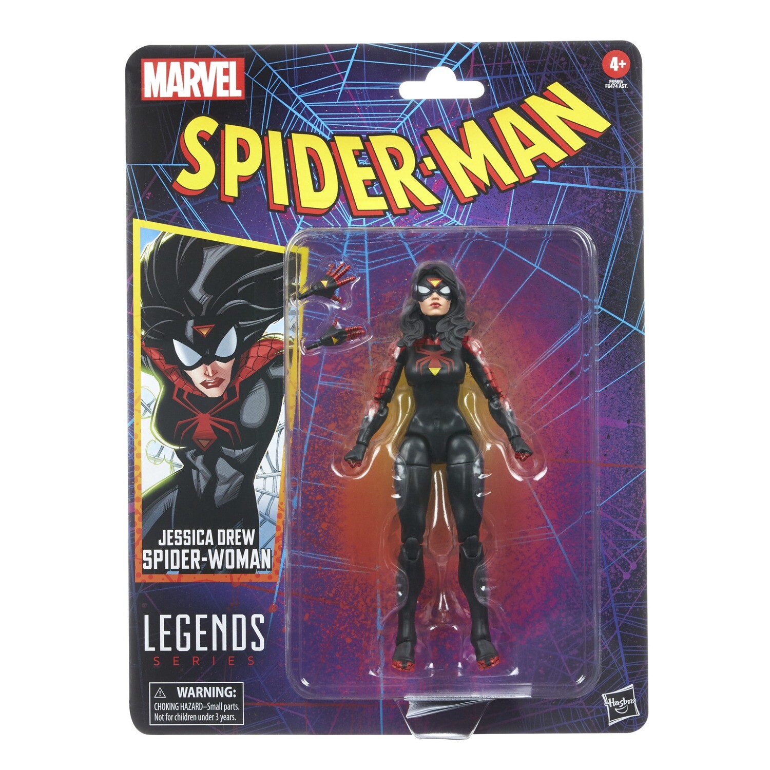 Marvel Legends 6" Spider-Man Retro Wave 3 Jessica Drew Spider-Woman Action Figure