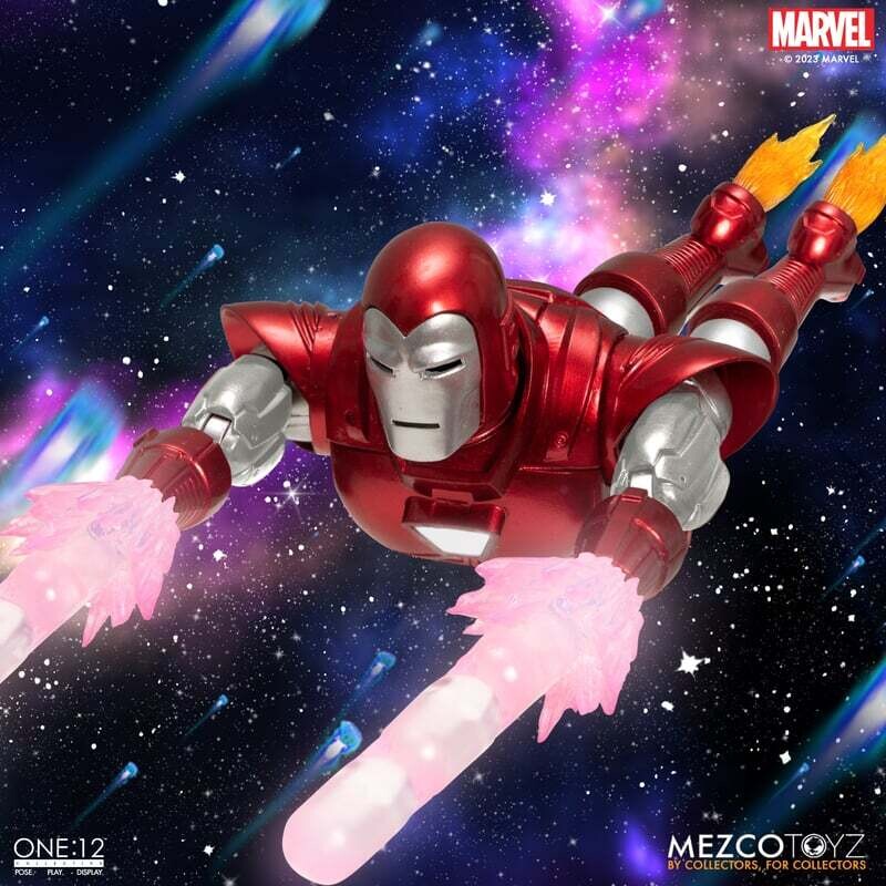 MEZCO ONE:12 COLLECTIVE Silver Centurion Iron Man Deluxe Action Figure Set
