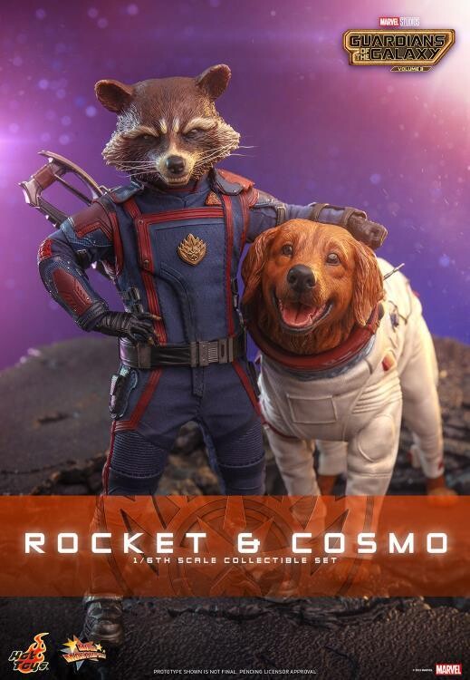 Hot Toys Rocket Raccoon and Cosmo (Guardians of the Galaxy VOL.3)