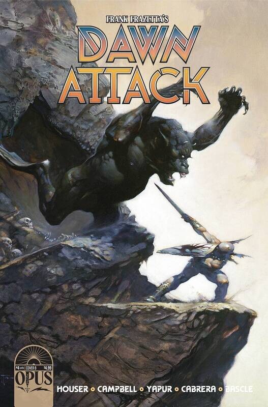 FRANK FRAZETTAS DAWN ATTACK #4 (OF 5) CVR B FRAZETTA
OPUS COMICS
(24th May 2023)