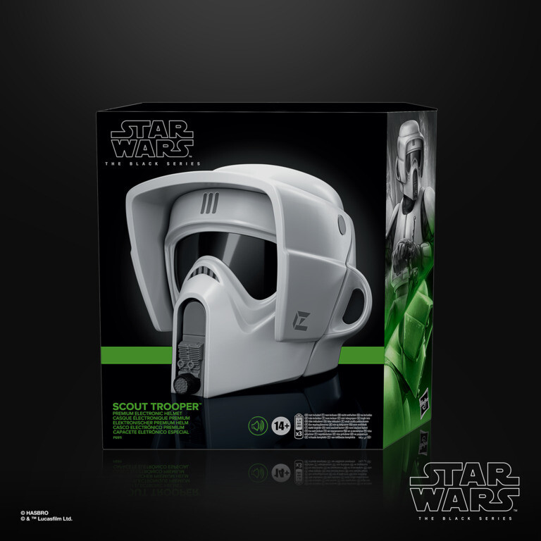 Star Wars The Black Series Scout Trooper Premium Electronic Roleplay Helmet Reissue