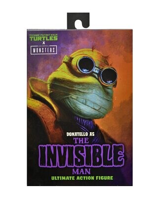 NECA Universal Monsters X Teenage Mutant Ninja Turtles Ultimate TMNT Donatello The Invisible Man 7" Scale Figure