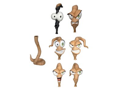 **PRE ORDER** PREMIUM DNA Earthworm Jim Body and Heads Accessory Pack
