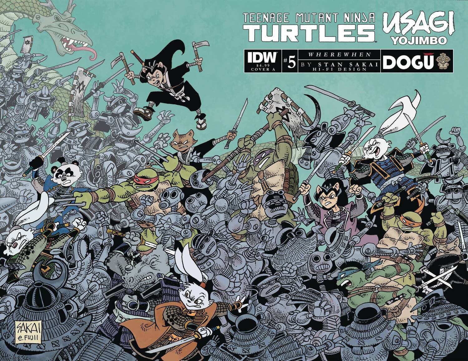 TMNT USAGI YOJIMBO WHEREWHEN #5 CVR A SAKAI
IDW
(26th July 2023)