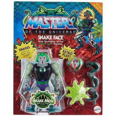 Masters of the Universe Origins DELUXE SNAKE FACE Action Figure (VARIED EU/US CARD)