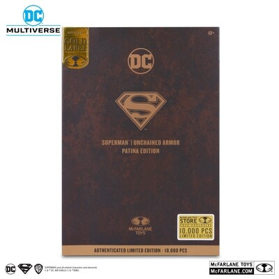 McFarlane Toys DC Multiverse SUPERMAN (UNCHAINED ARMOR) PATINA EDITION (GOLD LABEL) *1 PER PERSON/HOUSEHOLD*
