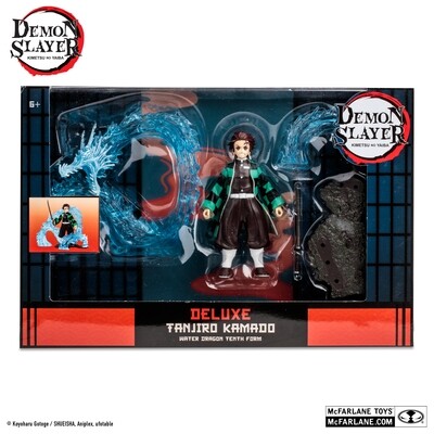 McFarlane Toys - 5" Demon Slayer Deluxe Tanjiro Kamado Water Dragon Tenth Form