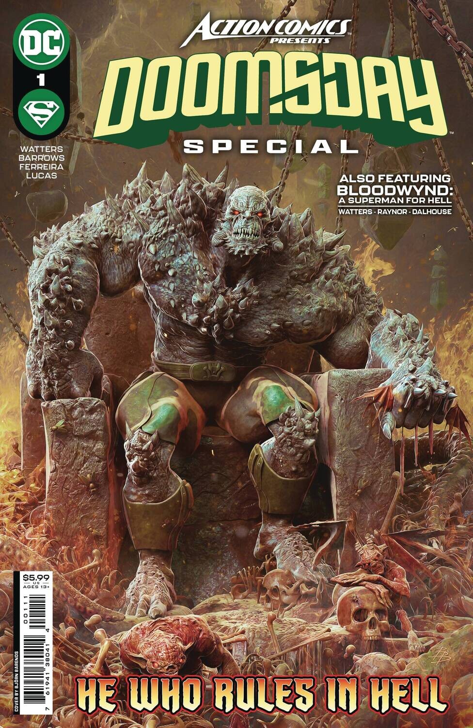 ACTION COMICS PRESENTS DOOMSDAY SPECIAL #1 OS CVR A BARENDS
DC COMICS
(30th August 2023)