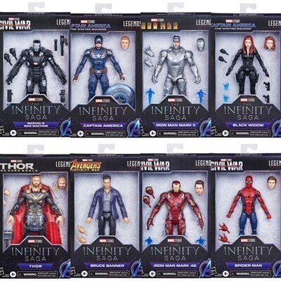 Marvel Legends 6" Infinity Saga Wave Set of 8 Action Figures