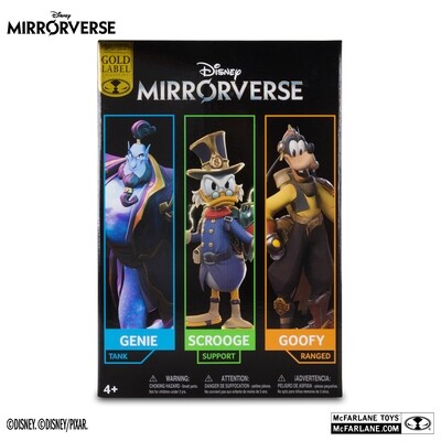 McFarlane Toys 5" Disney Mirrorverse GENIE, SCROOGE MCDUCK AND GOOFY 3-PK (GOLD LABEL)