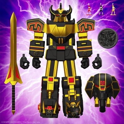 **PRE ORDER** Super7 - MMPR Wave 5 Ultimate Mighty Morphin Power Rangers MEGAZORD (Black and Gold)