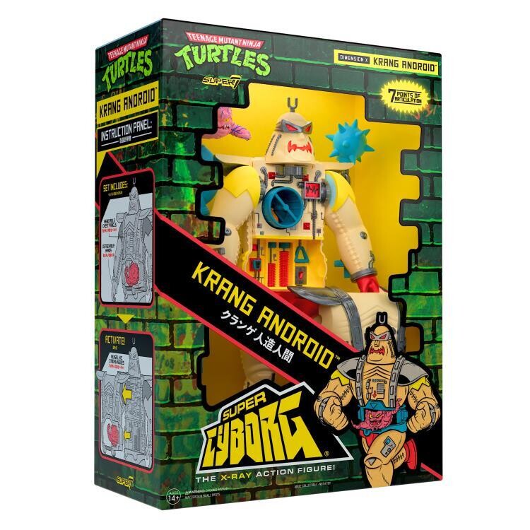 ***MISSING MOUSE IN CHEST WHEEL*** Super7 TMNT Super Cyborg Krang Android (Full Color Ver) Teenage Mutant Ninja Turtles