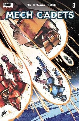 MECH CADETS #3 (OF 6) CVR A MIYAZAWA & HERRING
BOOM! STUDIOS
(11th October 2023) MECH CADETS #3 (OF 6) CVR A MIYAZAWA & HERRING
BOOM! STUDIOS
(11th October 2023)