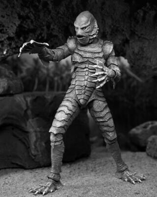 NECA Ultimate 7" Scale Universal Monsters Creature from The Black Lagoon (Black and White Version)