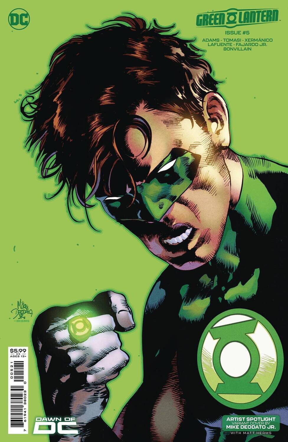 GREEN LANTERN #5 CVR C MIKE DEODATO JR ARTIST SPOTLIGHT CSV
DC COMICS
(15th November 2023)