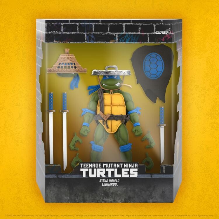 Super7 TMNT Wave 11 Ultimate Ninja Nomad Leonardo  (Teenage Mutant Ninja Turtles)