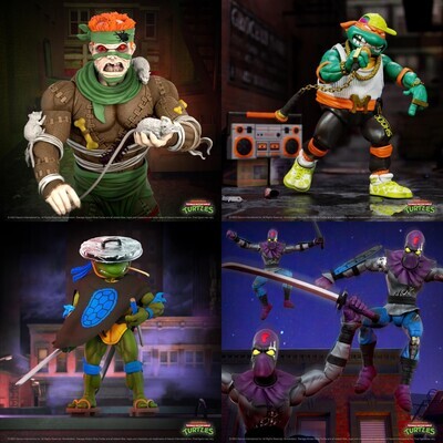 Super7 TMNT Wave 11 SET OF 4 ACTION FIGURES  (Teenage Mutant Ninja Turtles)