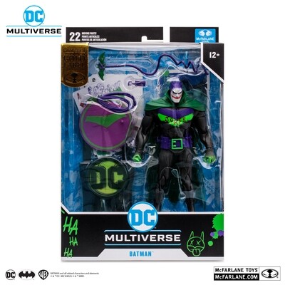 MCFARLANE TOYS DC MULTIVERSE BATMAN WHITE KNIGHT JOKERIZED (GOLD LABEL)