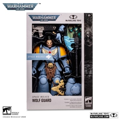 McFarlane Toys 7" Warhammer 40,000 SPACE WOLVES WOLF GUARD Action Figure
