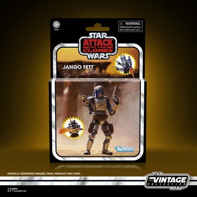 Star Wars The Vintage Collection 3.75" Jango Fett (Attack of the Clones) Deluxe Action Figure Set