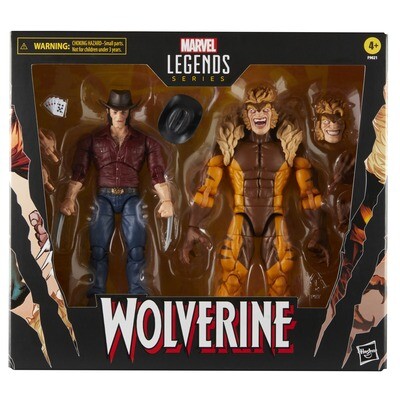Marvel Legends Wolverine 50th Anniversary 6" Logan Vs Sabretooth 2 Pack