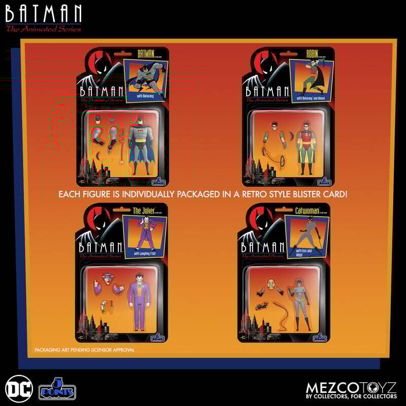 MEZCO 5 POINTS Batman: The Animated Series Deluxe Set of 4 Figures