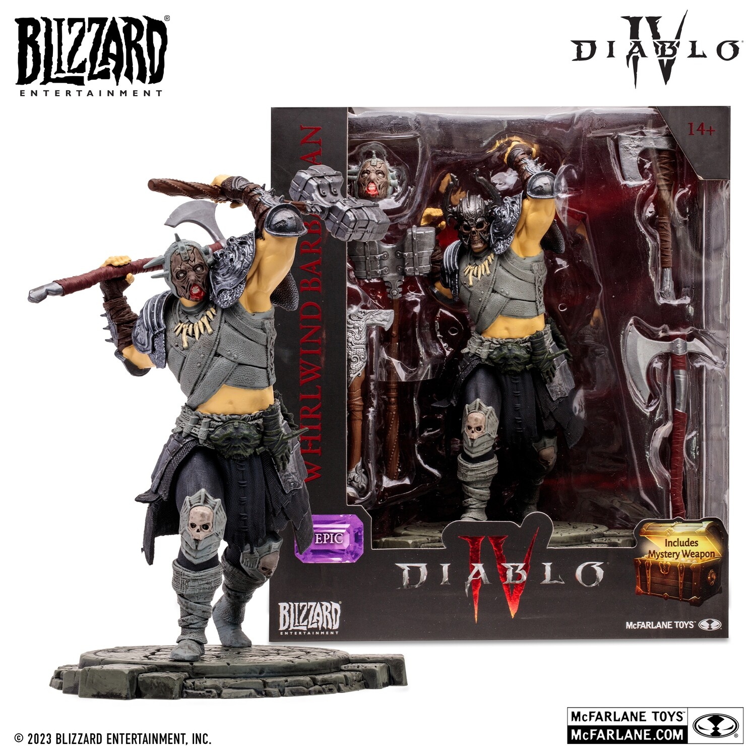 MCFARLANE TOYS Diablo IV Whirlwind Barbarian (Epic) 1:12 Scale Posed Figure