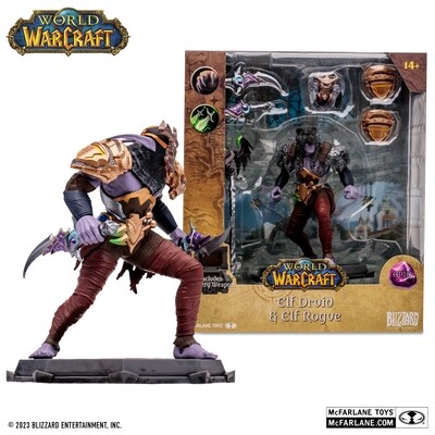 MCFARLANE TOYS World of Warcraft Elf Druid / Rogue (Epic) 1:12 Scale Posed Figure