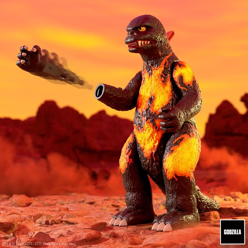 Super7 TOHO GODZILLA Ultimates Shogun Burning Godzilla (1995) Action Figure