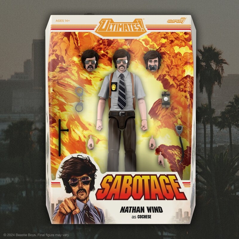 Super7 BEASTIE BOYS ULTIMATES Wave 1 Nathan Wind as Cochese (SABOTAGE) 7" Scale Action Figure