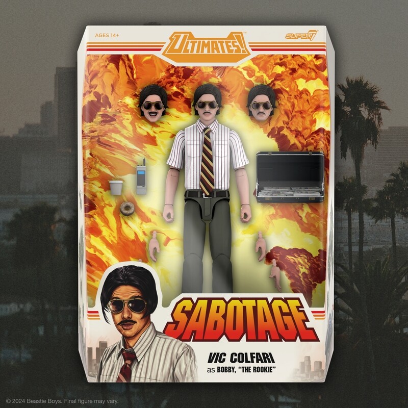 Super7 BEASTIE BOYS ULTIMATES Wave 1 Vic Colfari as The Rookie (SABOTAGE) 7" Scale Action Figure