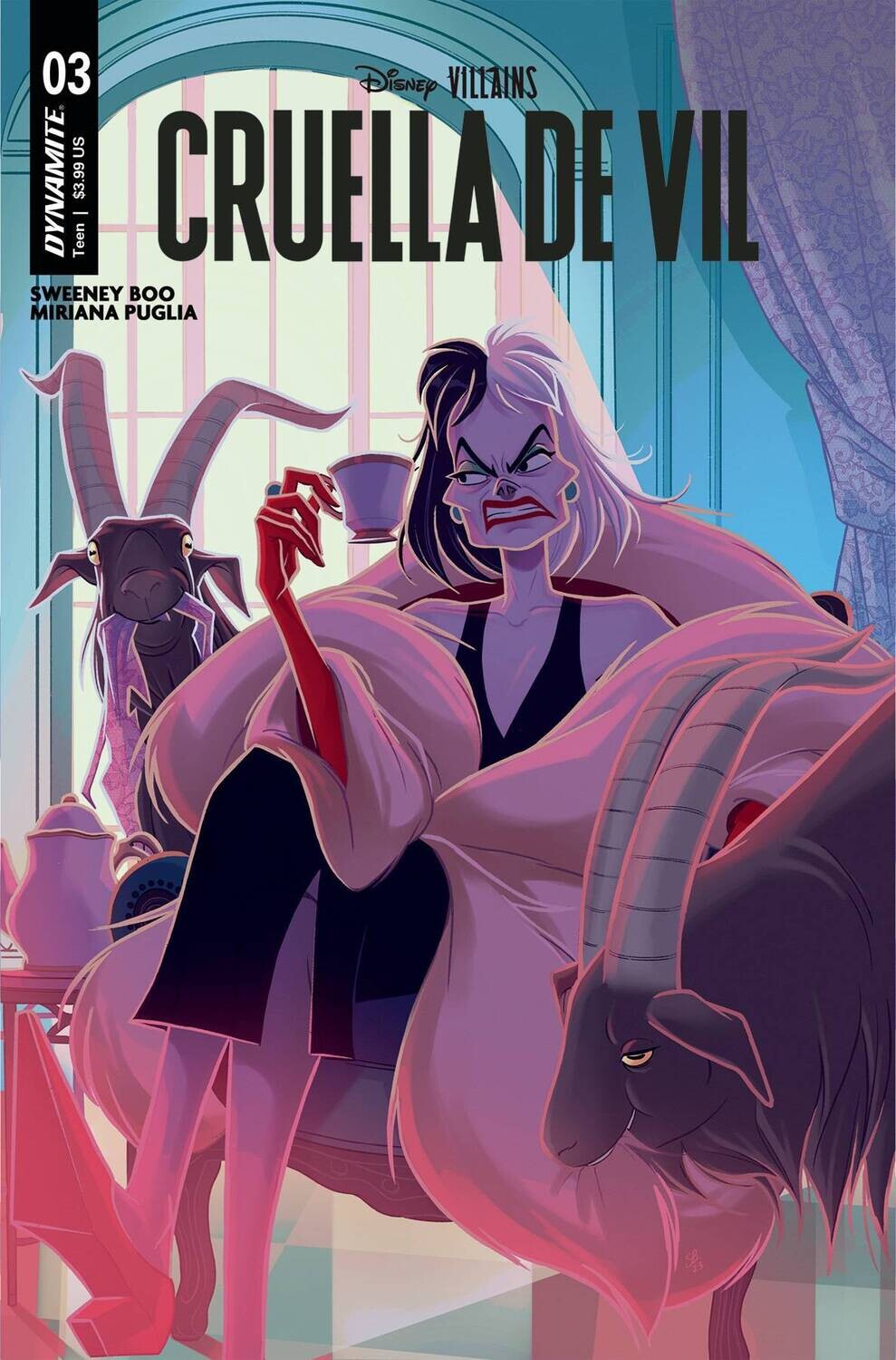 DISNEY VILLAINS CRUELLA DE VIL #3 CVR A BOO
DYNAMITE
(4th April 2024)