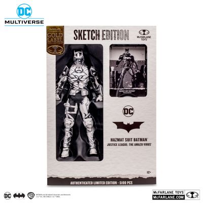 McFarlane Toys DC Multiverse Hazmat Suit Batman White Knight Batman LINE ART / SKETCH EDITION