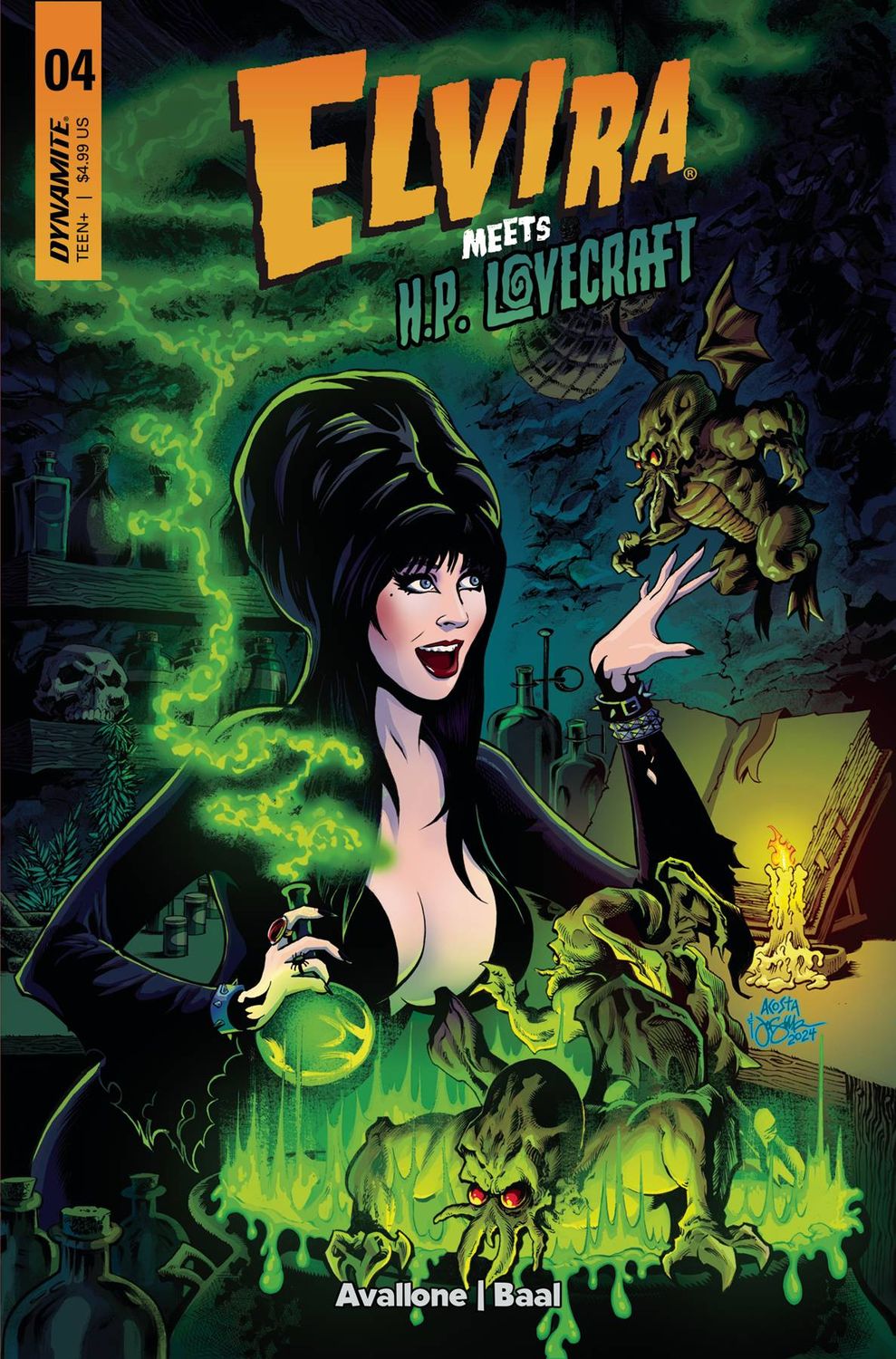 ELVIRA MEETS HP LOVECRAFT #4 CVR A ACOSTA
DYNAMITE COMICS
(22nd May 2024)