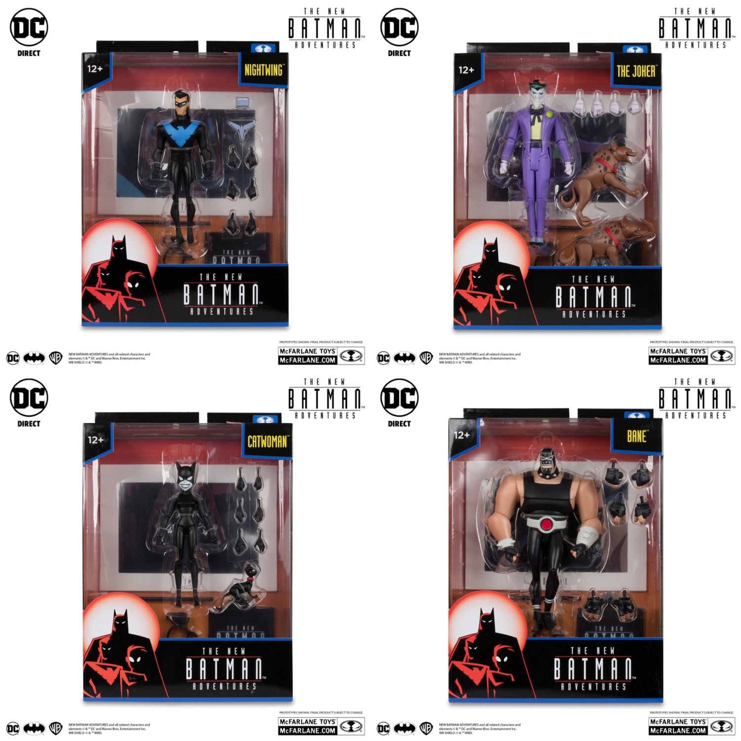DC DIRECT COLLECTIBLES 6" BATMAN THE NEW ADVENTURES WAVE 2 SET OF 4 ACTION FIGURES