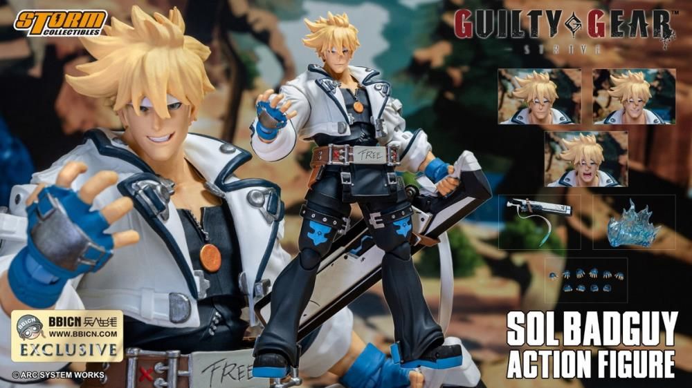 STORM COLLECTIBLES Guilty Gear Strive Sol Badguy (Blue Version) BBICN Exclusive 1/12 Scale Figure