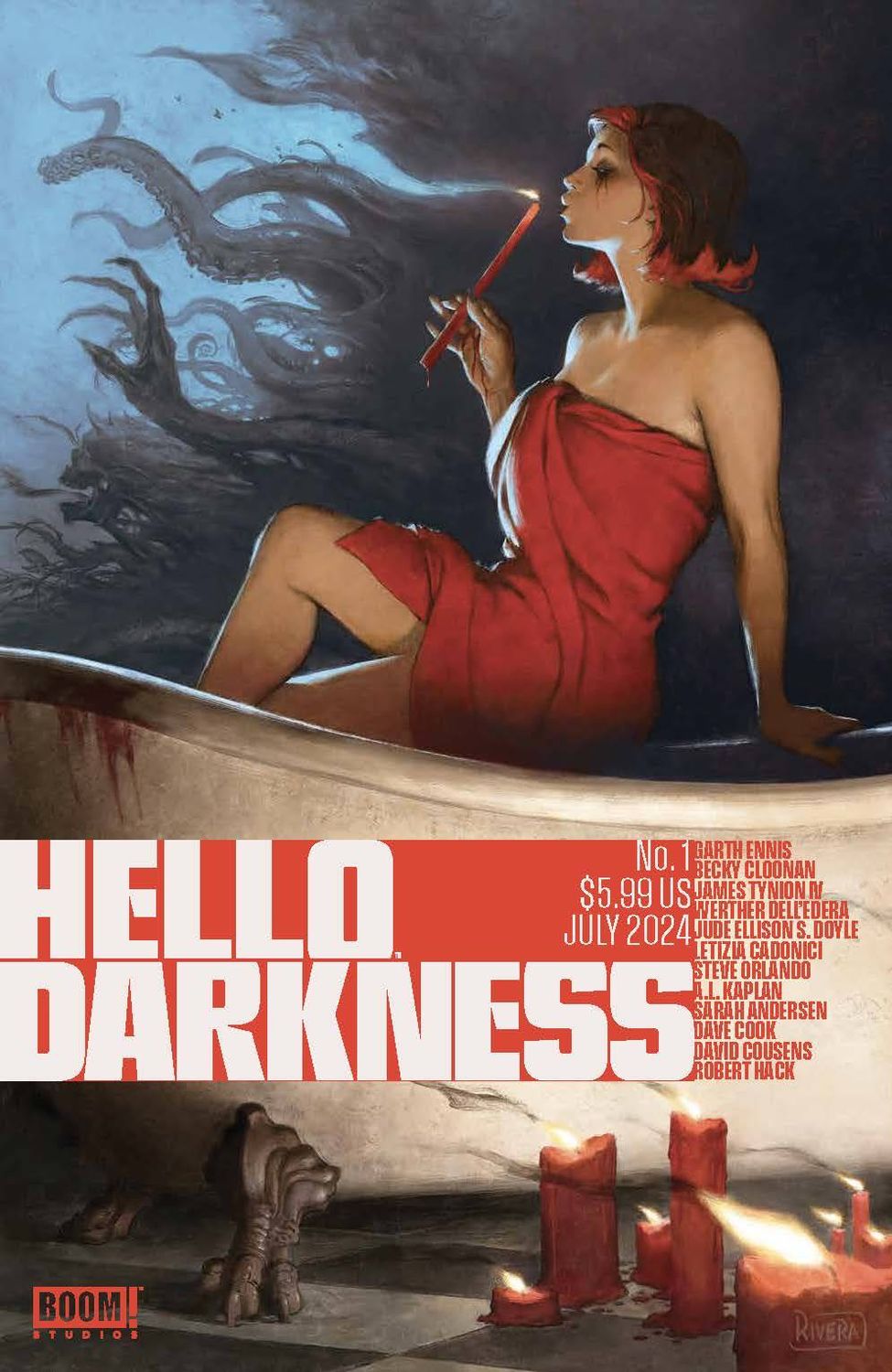 HELLO DARKNESS #1 CVR A RIVERA (MR)
BOOM! STUDIOS
(24th July 2024)