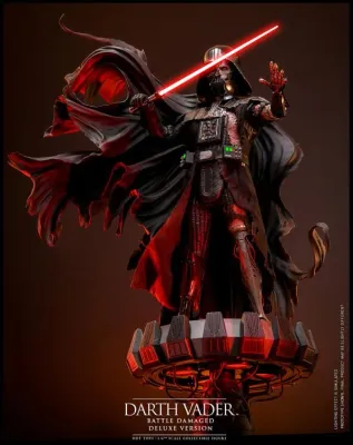 **PRE ORDER** Hot Toys Star Wars DARTH VADER BATTLE DAMAGED (OBI WAN KENOBI) 1/6 SCALE FIGURE (DELUXE EDITION)