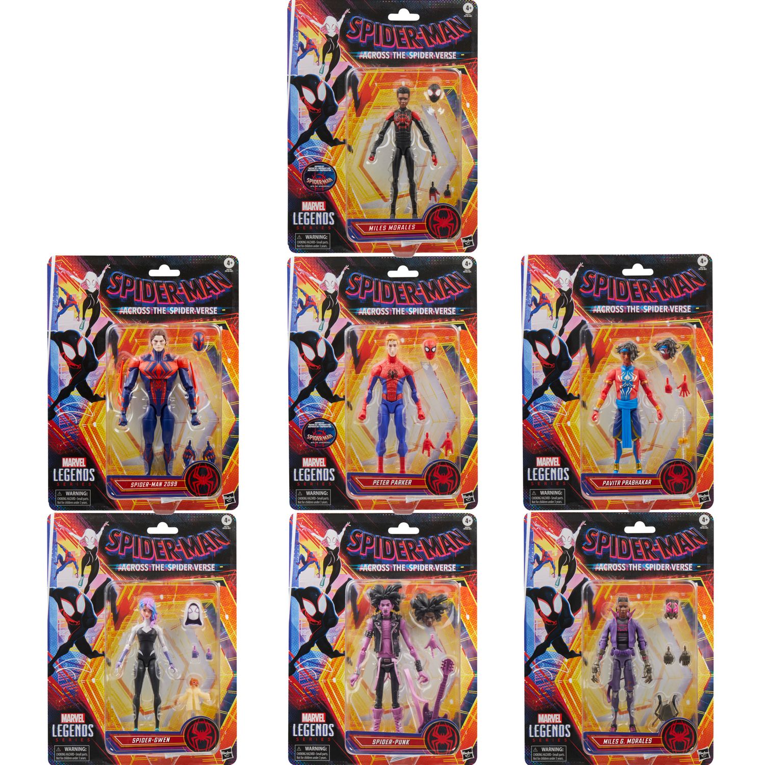 Marvel Legends 6" Spider-Man Across the Spider-Verse Wave 2 Set of 7 Action Figures