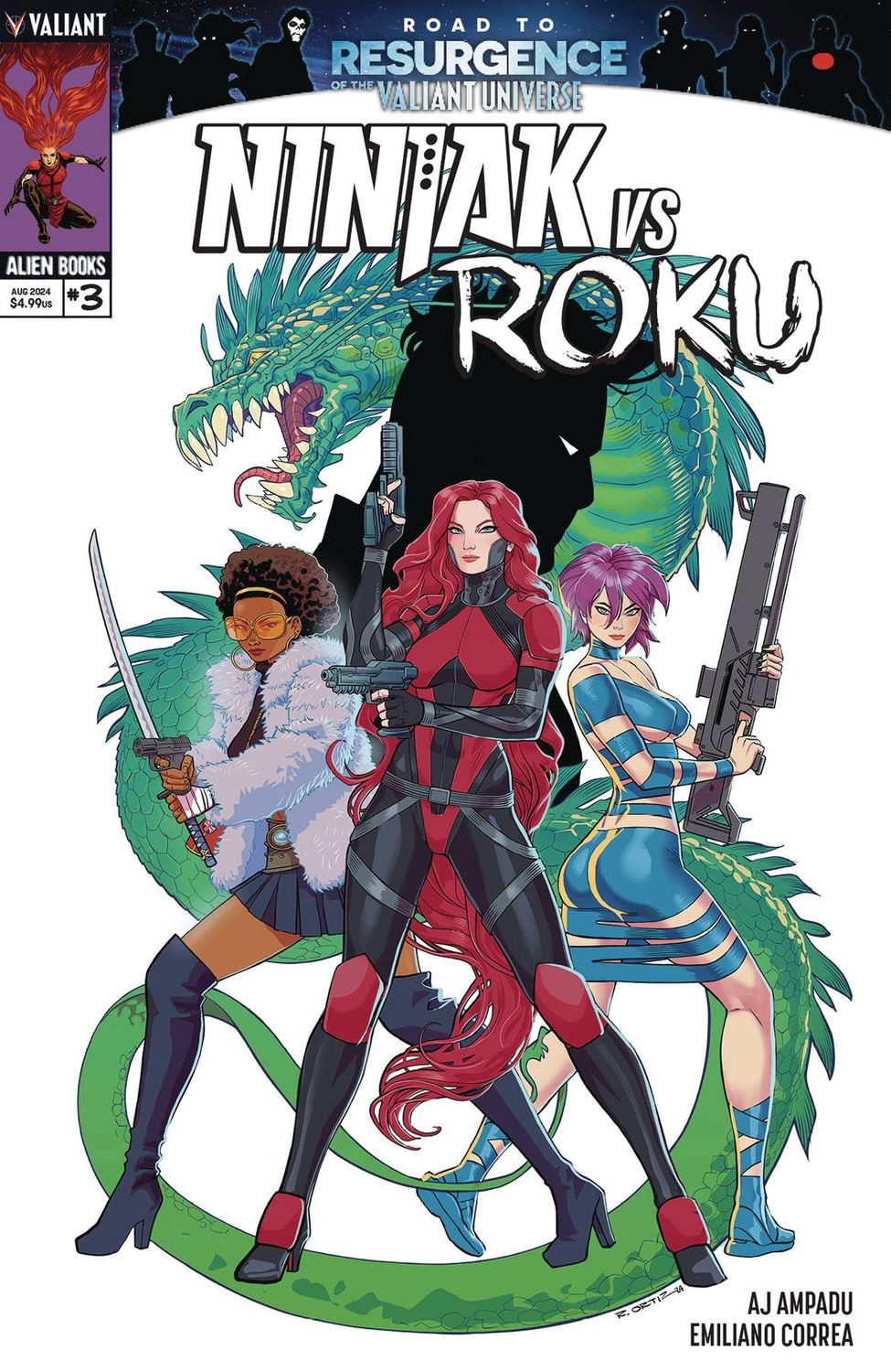 NINJAK VS ROKU #3 (OF 4) CVR A ORTIZ
VALIANT
(21st August 2024)