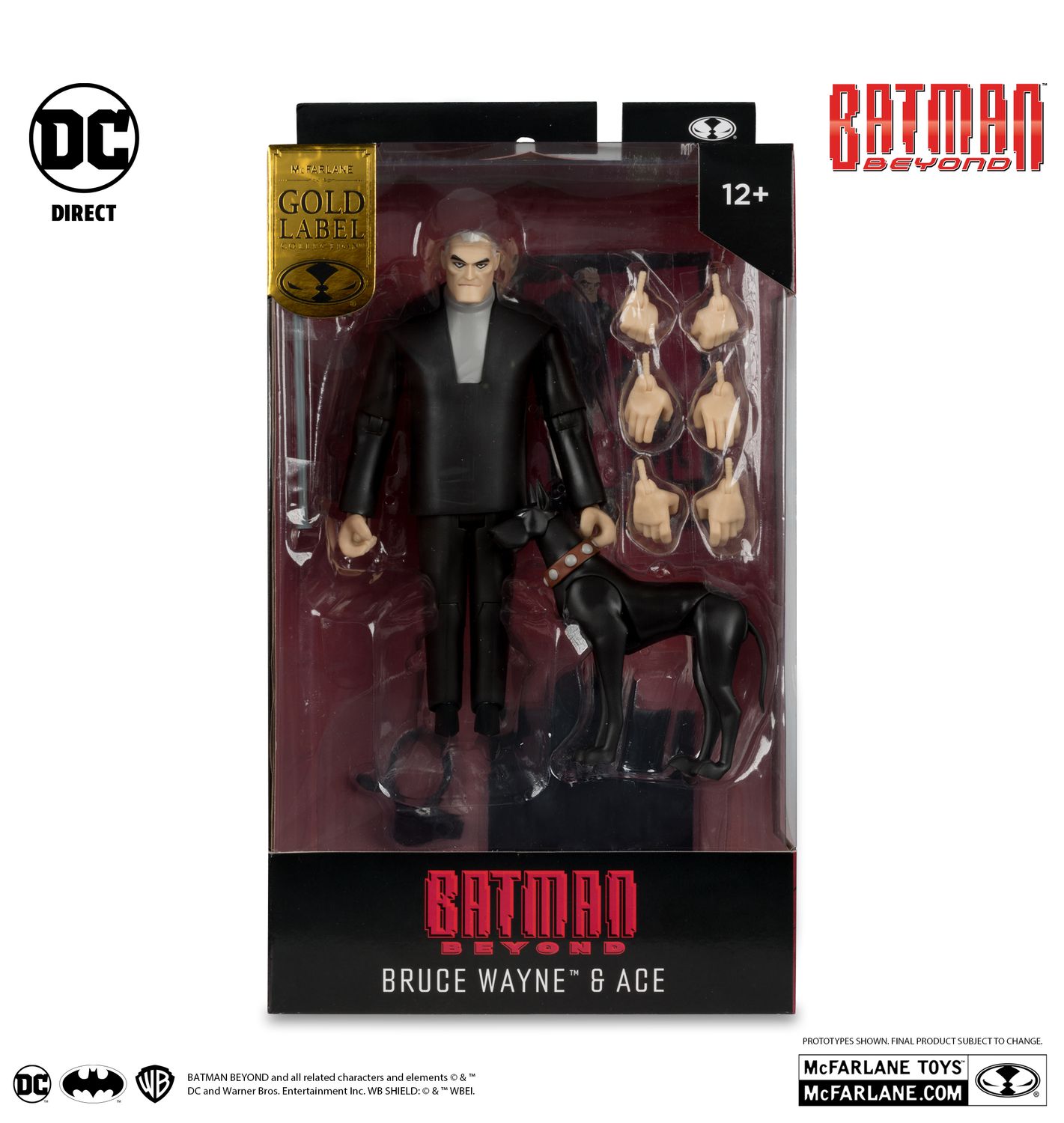 DC DIRECT COLLECTIBLES 6 DC DIRECT COLLECTIBLES 6" BATMAN BEYOND THE ANIMATED SERIES BRUCE WAYNE AND ACE (SDCC EXCLUSIVE)