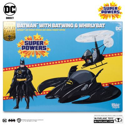 DC SUPER POWERS Batman with Batwing and Whirlybat 3pk (Gold Label) SDCC Exclusive
