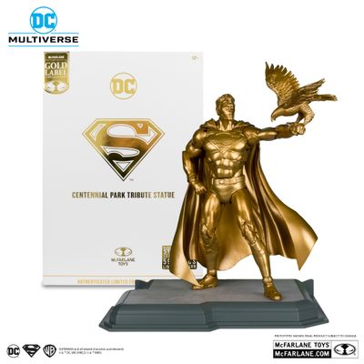 McFarlane Toys 7" DC MULTIVERSE Superman (Centennial Park Tribute Statue) Gold Label SDCC EXCLUSIVE