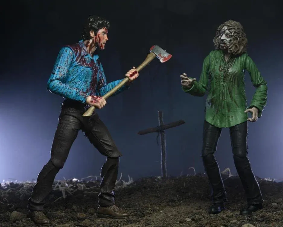 NECA 7" Scale Evil Dead Ultimate Bloody Ash & Cheryl Williams Action Figure Two-Pack