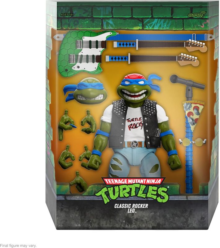 Super7 TMNT Wave 10 Ultimate Classic Rocker Leonardo (Teenage Mutant Ninja Turtles)