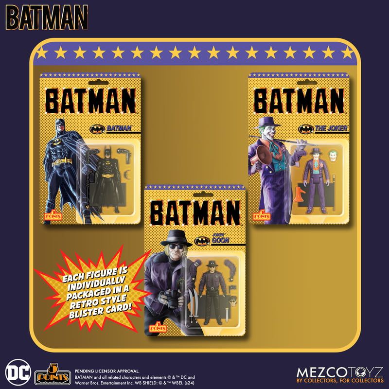**PRE ORDER** MEZCO 5 POINTS Batman (1989) Deluxe Set of 3 Figures