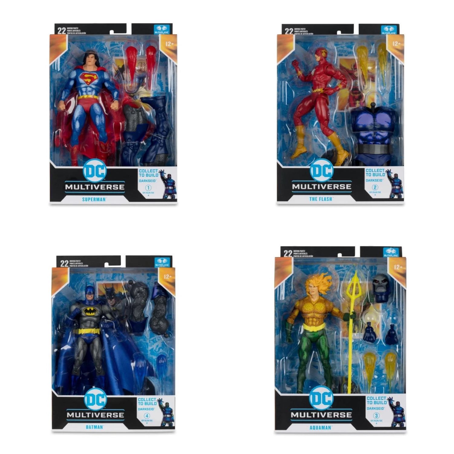 McFarlane Toys DC Multiverse Justice League Task Force SET OF 4 ACTION FIGURES (DARKSEID BAF)