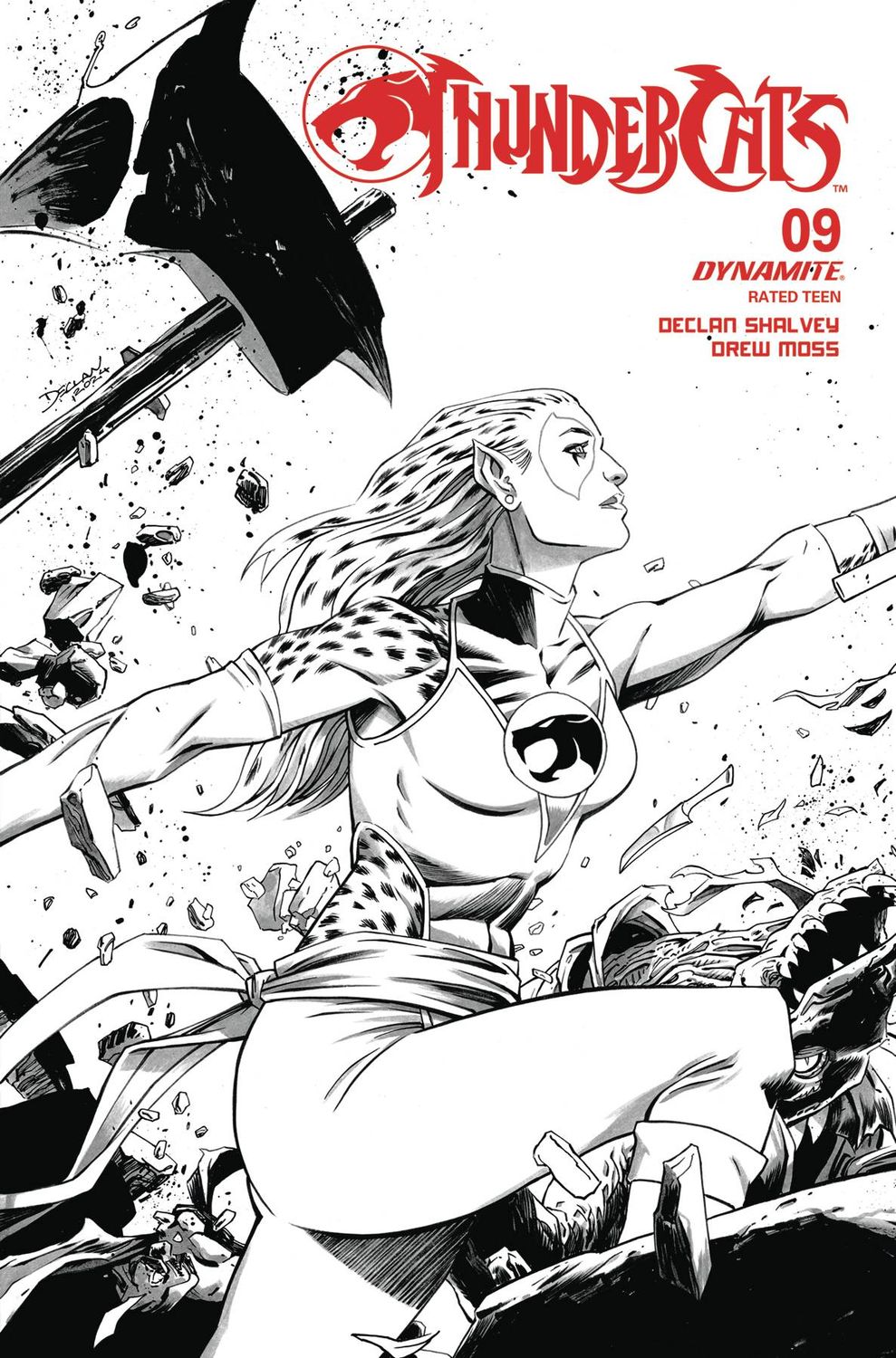 THUNDERCATS #9 CVR J 10 COPY INCV SHALVEY LINE ART DYNAMITE                                                                                      (30th October 2024)